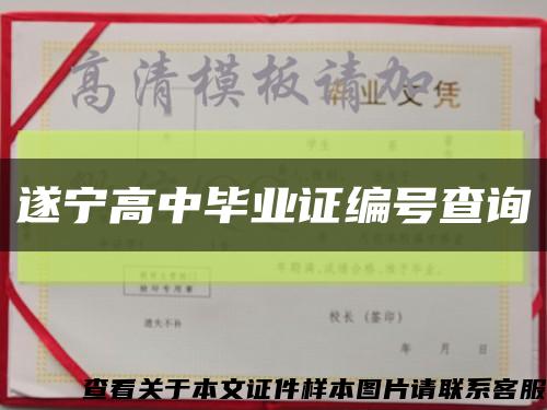 遂寧高中畢業證編號查詢縮略圖