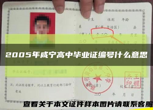2005年咸寧高中畢業證編號什么意思縮略圖