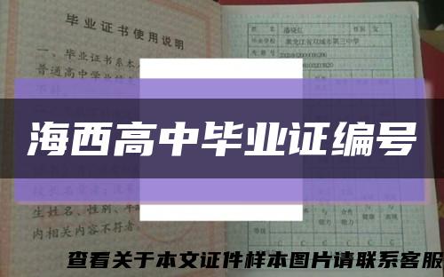 海西高中畢業證編號縮略圖