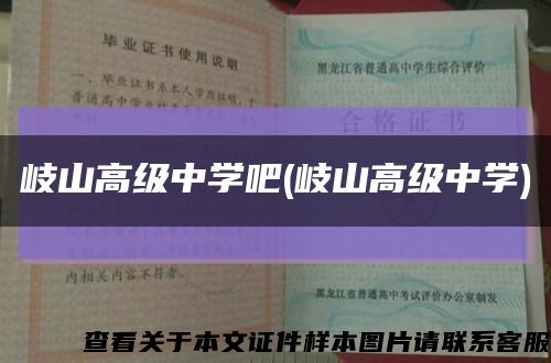 岐山高級中學吧(岐山高級中學)縮略圖