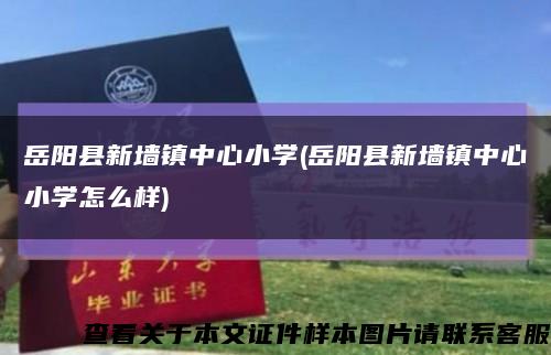 岳陽縣新墻鎮中心小學(岳陽縣新墻鎮中心小學怎么樣)縮略圖