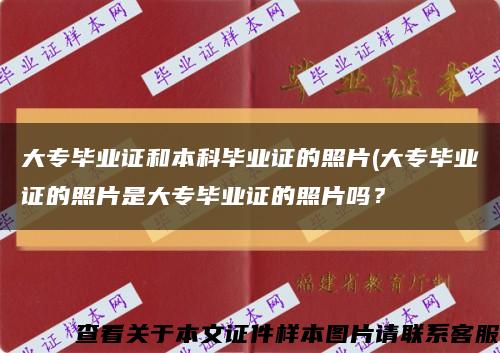 大專畢業證和本科畢業證的照片(大專畢業證的照片是大專畢業證的照片嗎？縮略圖