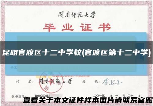 昆明官渡區十二中學校(官渡區第十二中學)縮略圖