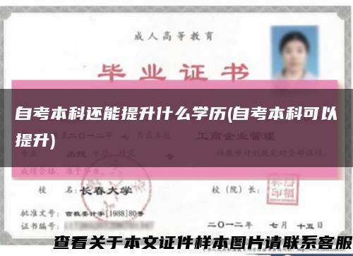 自考本科還能提升什么學歷(自考本科可以提升)縮略圖