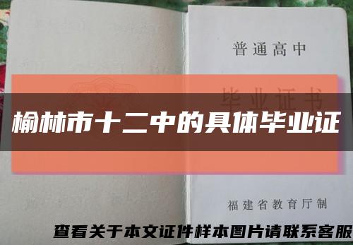 榆林市十二中的具體畢業證縮略圖