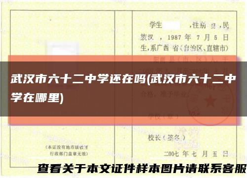 武漢市六十二中學還在嗎(武漢市六十二中學在哪里)縮略圖