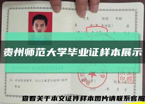 貴州師范大學畢業證樣本展示縮略圖