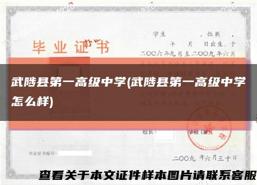 武陟縣第一高級中學(武陟縣第一高級中學怎么樣)縮略圖