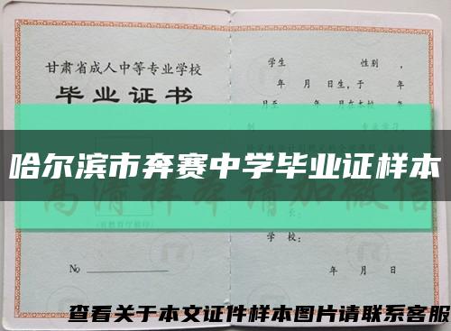 哈爾濱市奔賽中學畢業證樣本縮略圖