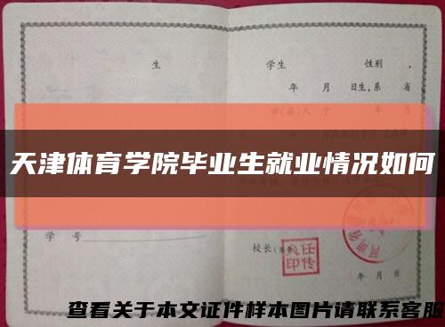 天津體育學院畢業生就業情況如何縮略圖