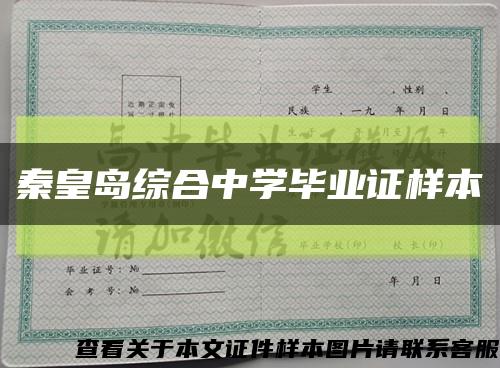秦皇島綜合中學畢業證樣本縮略圖