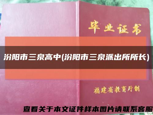 汾陽市三泉高中(汾陽市三泉派出所所長)縮略圖