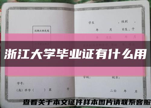 浙江大學畢業證有什么用縮略圖