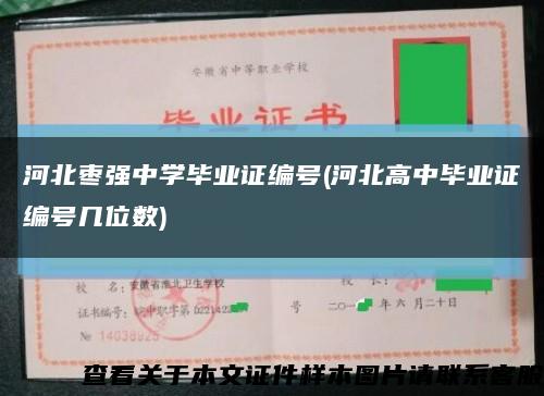 河北棗強中學畢業證編號(河北高中畢業證編號幾位數)縮略圖