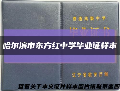 哈爾濱市東方紅中學畢業證樣本縮略圖