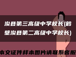 ?？h第三高級中學校長(鶴壁?？h第二高級中學校長)縮略圖