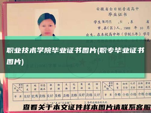 職業技術學院畢業證書圖片(職專畢業證書圖片)縮略圖