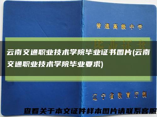 云南交通職業技術學院畢業證書圖片(云南交通職業技術學院畢業要求)縮略圖
