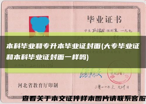 本科畢業和專升本畢業證封面(大專畢業證和本科畢業證封面一樣嗎)縮略圖