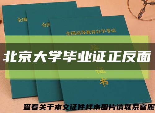 北京大學畢業證正反面縮略圖
