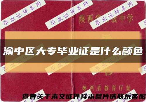 渝中區大專畢業證是什么顏色縮略圖