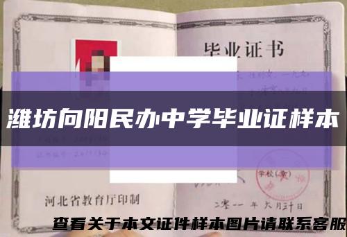 濰坊向陽民辦中學畢業證樣本縮略圖