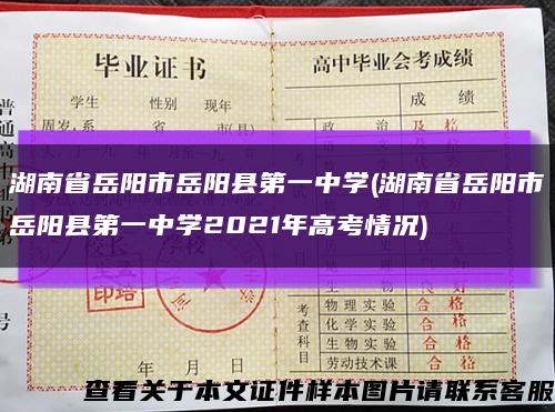 湖南省岳陽市岳陽縣第一中學(湖南省岳陽市岳陽縣第一中學2021年高考情況)縮略圖