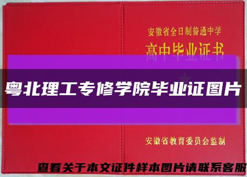 粵北理工專修學院畢業證圖片縮略圖