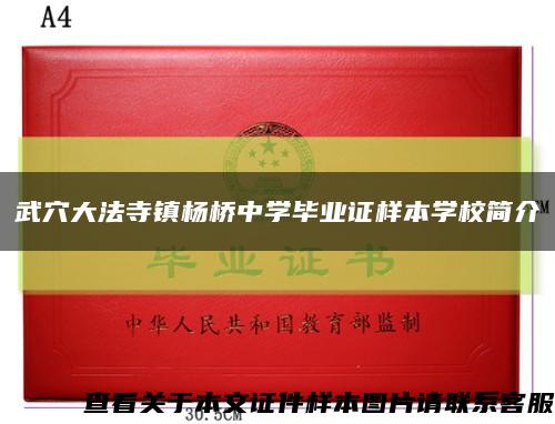 武穴大法寺鎮楊橋中學畢業證樣本學校簡介縮略圖