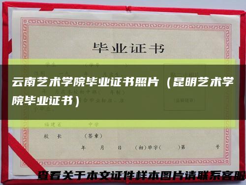 云南藝術學院畢業證書照片（昆明藝術學院畢業證書）縮略圖