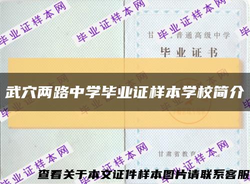 武穴兩路中學畢業證樣本學校簡介縮略圖