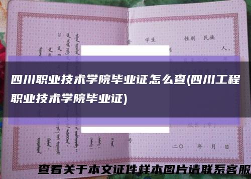 四川職業技術學院畢業證怎么查(四川工程職業技術學院畢業證)縮略圖