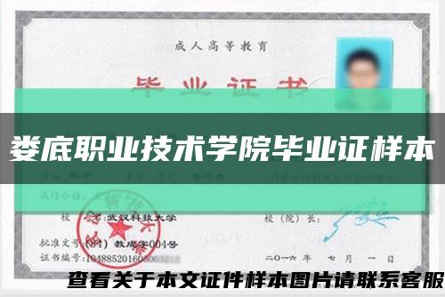 婁底職業技術學院畢業證樣本縮略圖