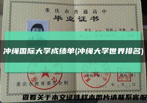 沖繩國際大學成績單(沖繩大學世界排名)縮略圖