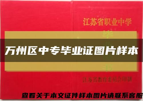 萬州區中專畢業證圖片樣本縮略圖
