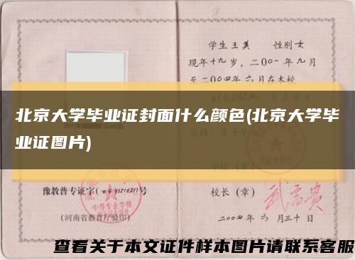 北京大學畢業證封面什么顏色(北京大學畢業證圖片)縮略圖