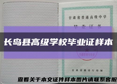 長島縣高級學校畢業證樣本縮略圖