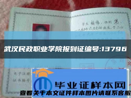 武漢民政職業學院報到證編號:13796縮略圖