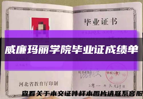 威廉瑪麗學院畢業證成績單縮略圖