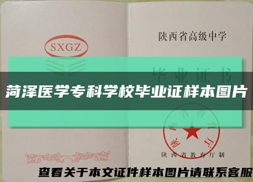 菏澤醫學?？茖W校畢業證樣本圖片縮略圖