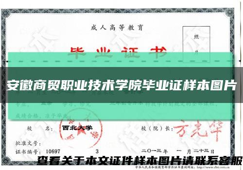 安徽商貿職業技術學院畢業證樣本圖片縮略圖