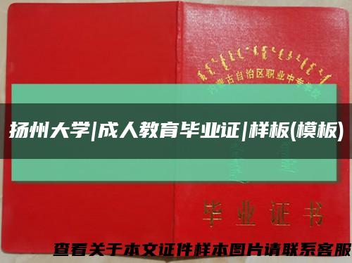 揚州大學|成人教育畢業證|樣板(模板)縮略圖