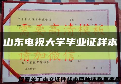 山東電視大學畢業證樣本縮略圖