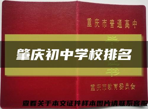 肇慶初中學校排名縮略圖