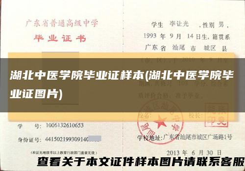 湖北中醫學院畢業證樣本(湖北中醫學院畢業證圖片)縮略圖