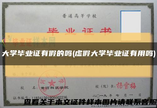 大學畢業證有假的嗎(虛假大學畢業證有用嗎)縮略圖