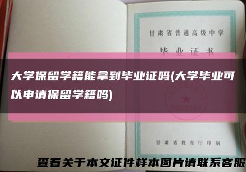 大學保留學籍能拿到畢業證嗎(大學畢業可以申請保留學籍嗎)縮略圖