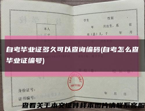 自考畢業證多久可以查詢編碼(自考怎么查畢業證編號)縮略圖