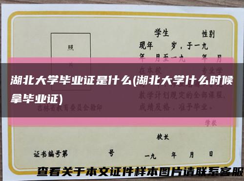 湖北大學畢業證是什么(湖北大學什么時候拿畢業證)縮略圖