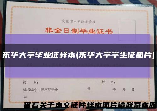 東華大學畢業證樣本(東華大學學生證圖片)縮略圖